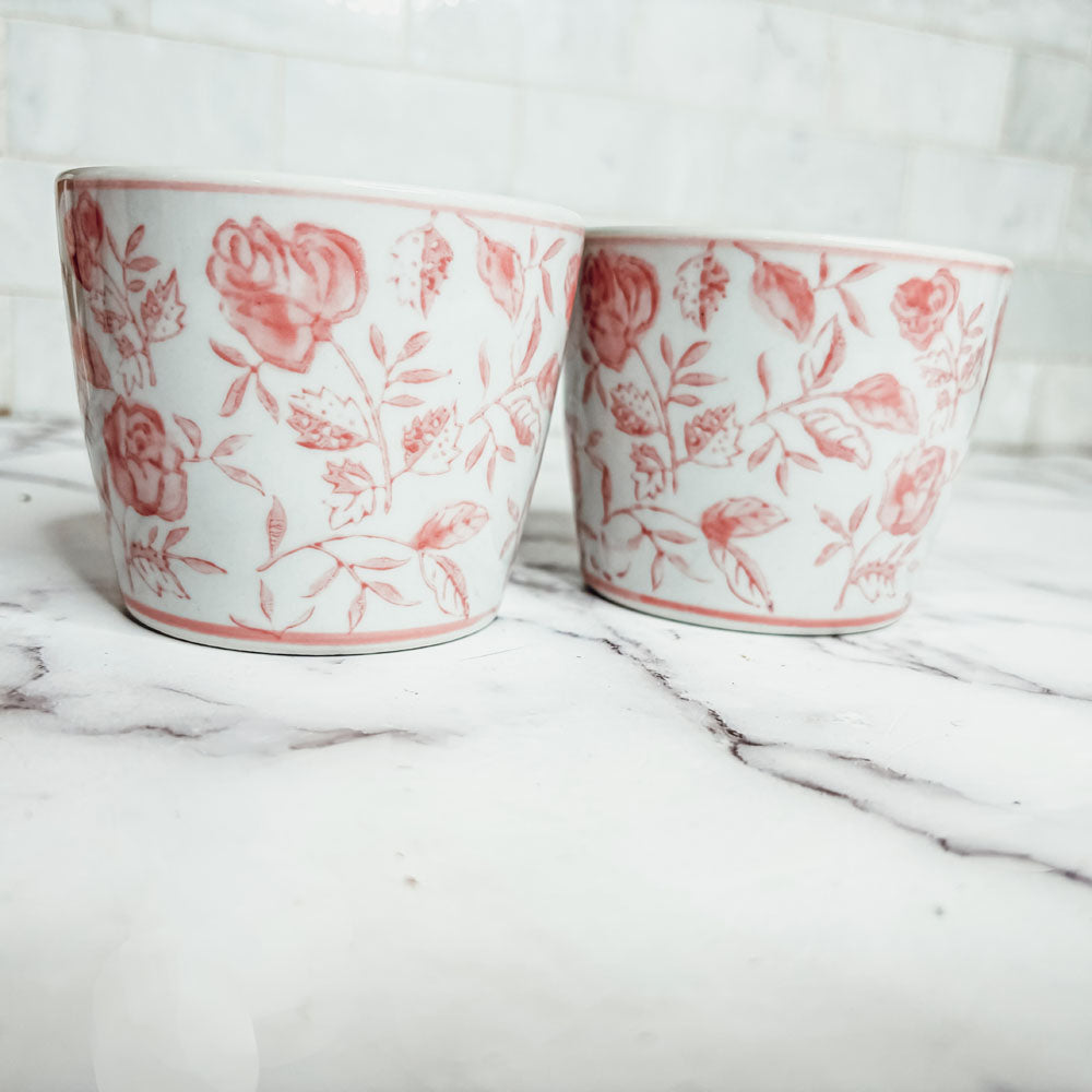 Mini Porcelain Cachepots — Choice of Color & Design
