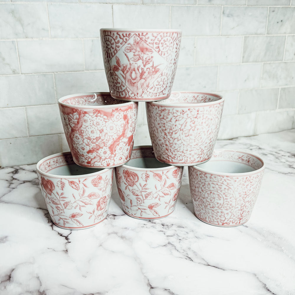 Mini Porcelain Cachepots — Choice of Color & Design