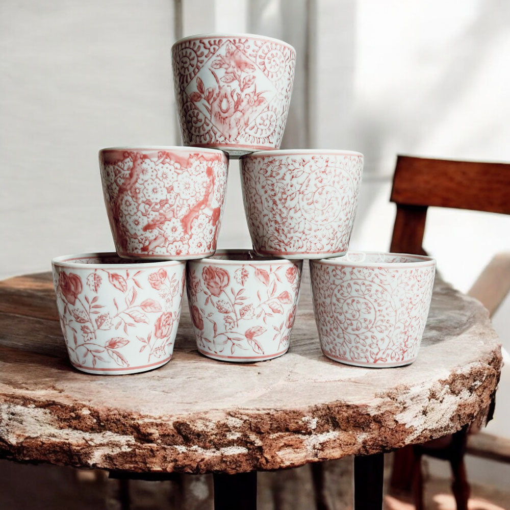 Mini Porcelain Cachepots — Choice of Color & Design