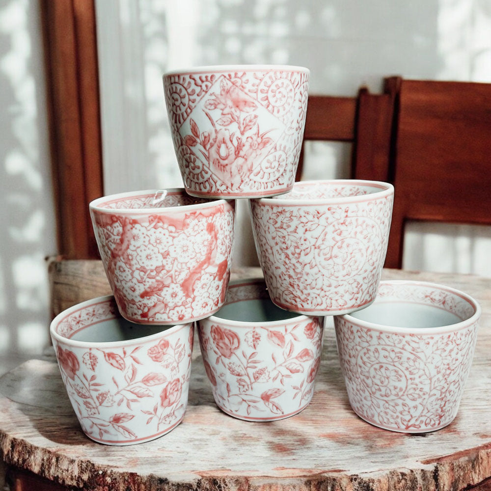 Mini Porcelain Cachepots — Choice of Color & Design