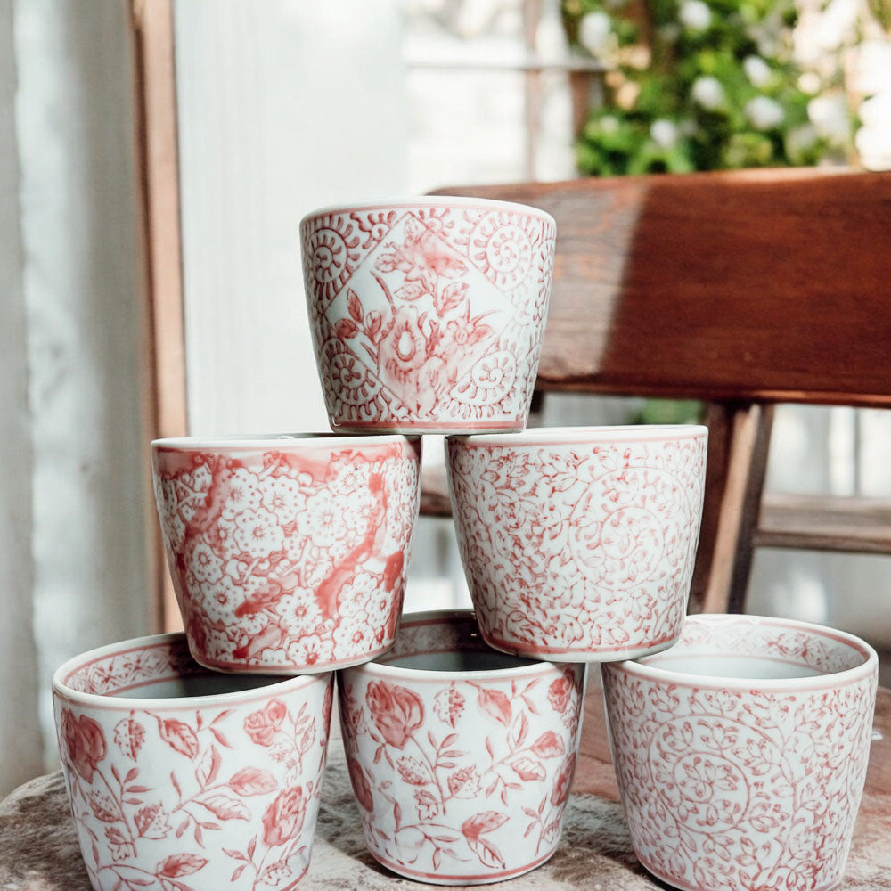 Mini Porcelain Cachepots — Choice of Color & Design