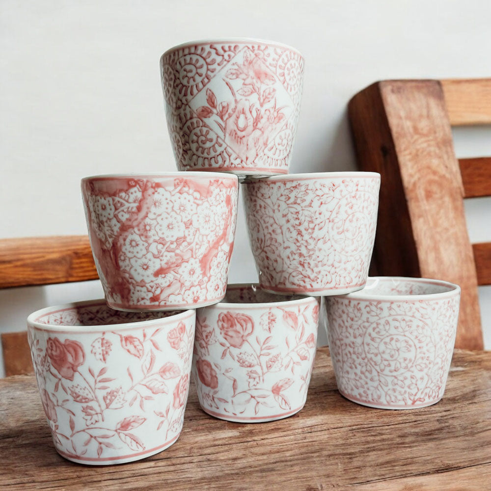 Mini Porcelain Cachepots — Choice of Color & Design