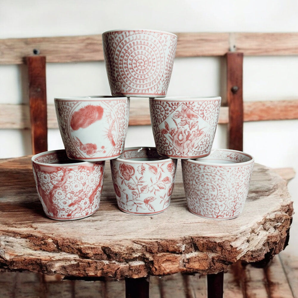 Mini Porcelain Cachepots — Choice of Color & Design