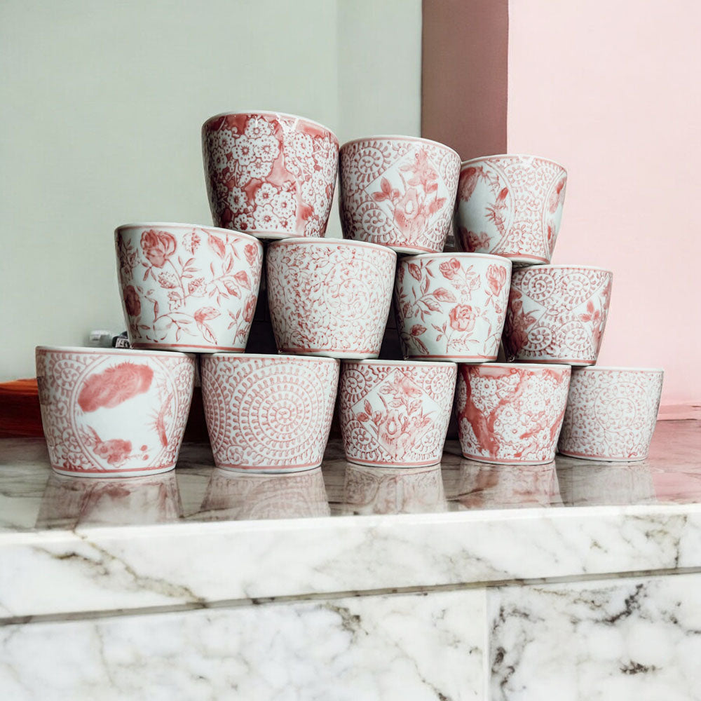 Mini Porcelain Cachepots — Choice of Color & Design