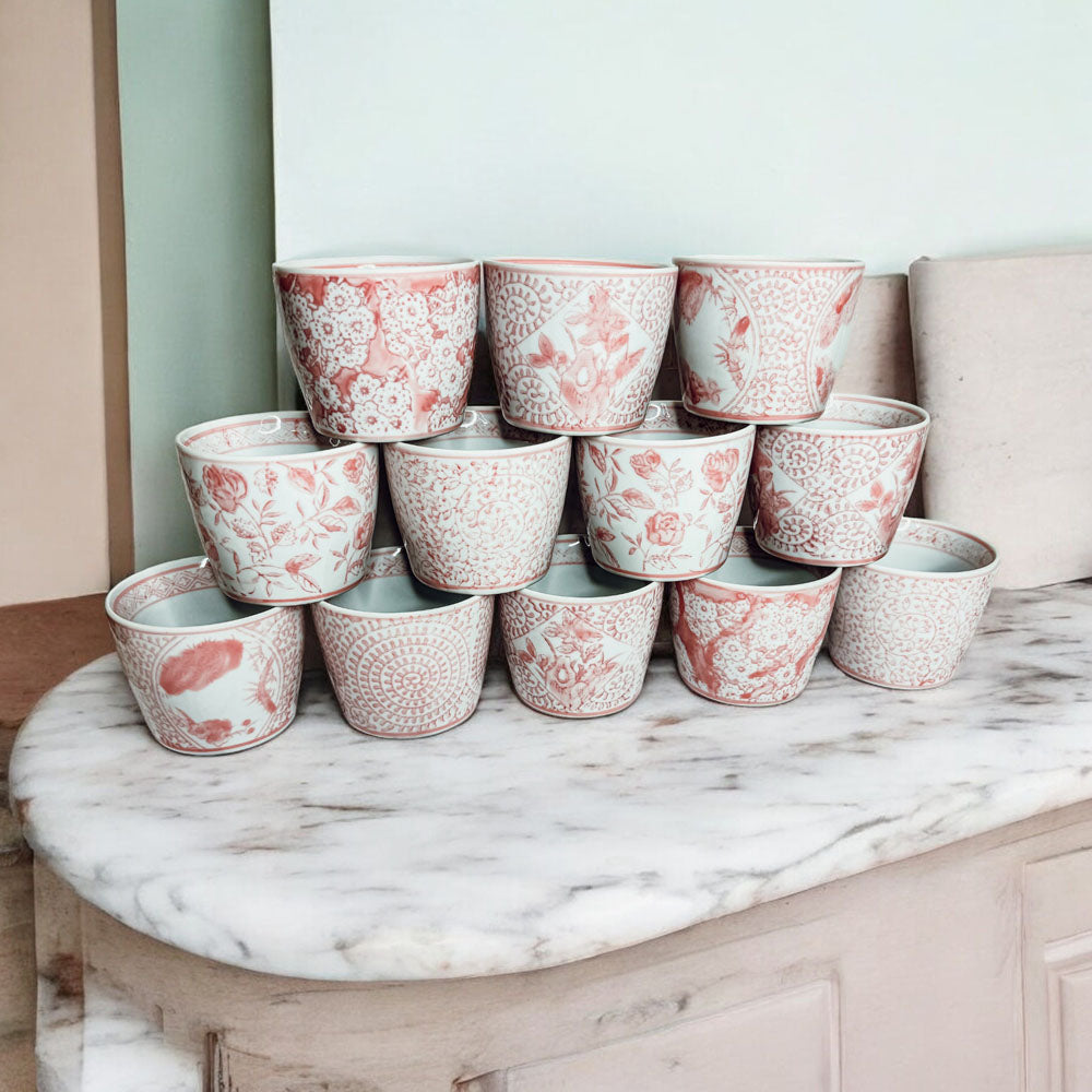 Mini Porcelain Cachepots — Choice of Color & Design