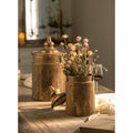 Embossed Botanical Metal Canister