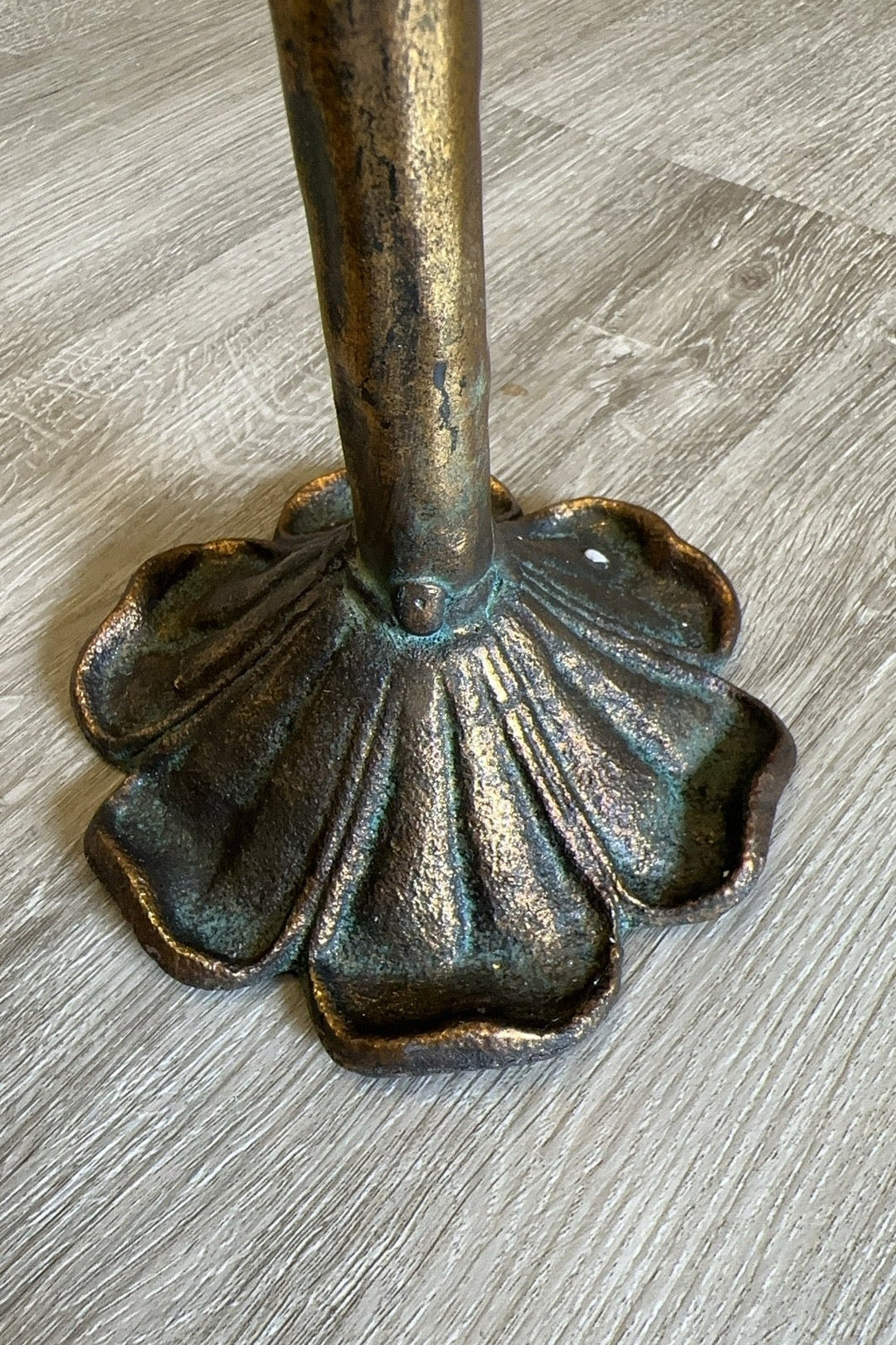 Vintage Metal & Glass Votive Candelabra
