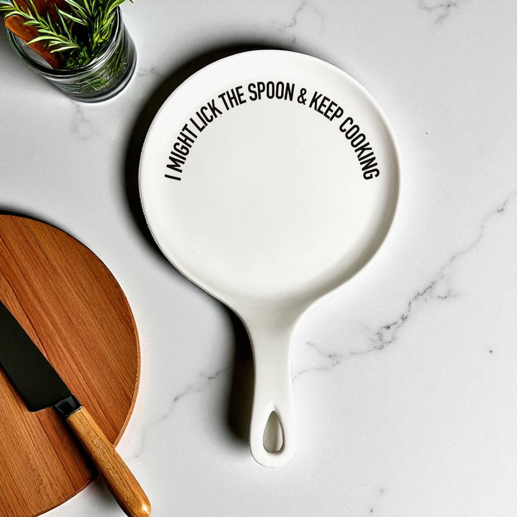 Lick the Spoon & Cook Porcelain Spoon Rest