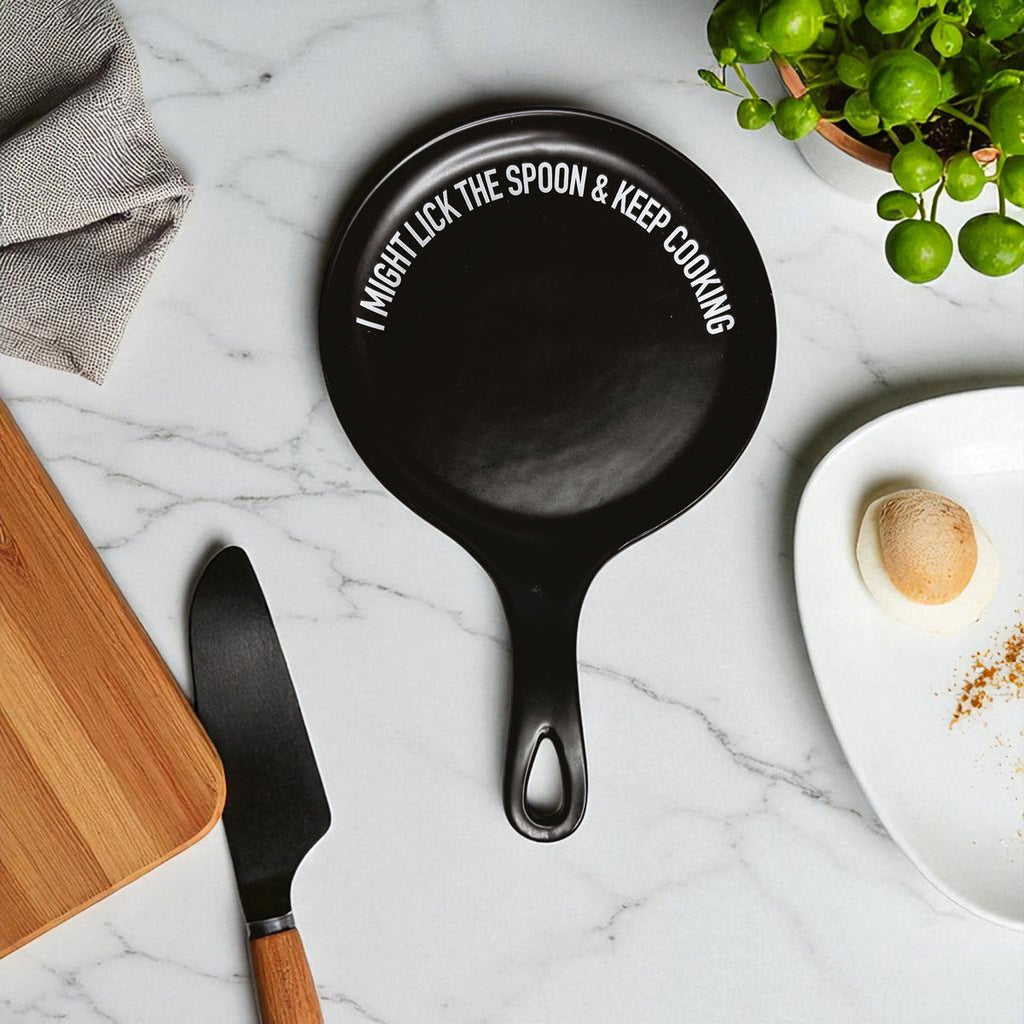 Lick the Spoon & Cook Porcelain Spoon Rest