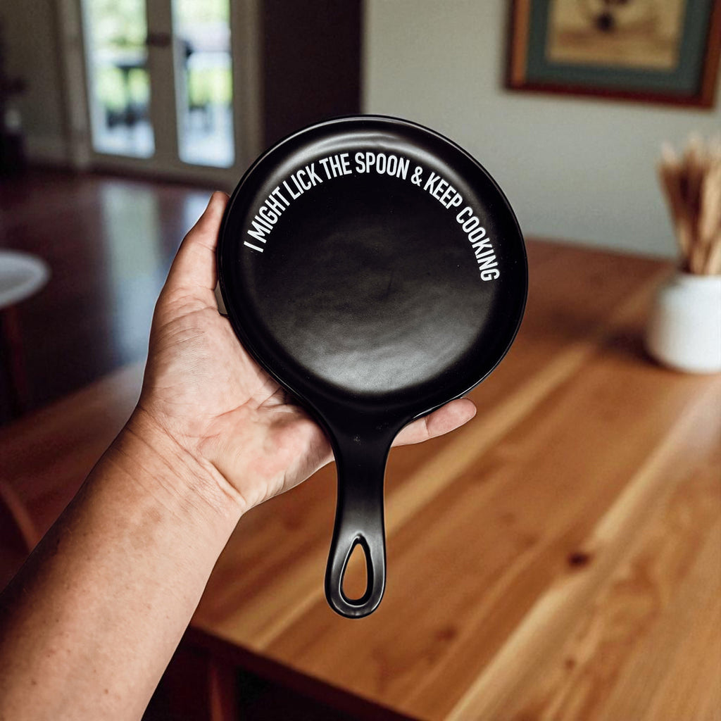Lick the Spoon & Cook Porcelain Spoon Rest