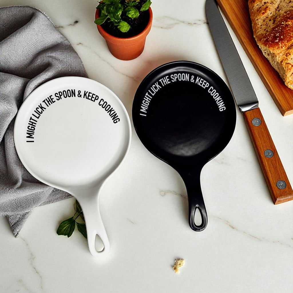 Lick the Spoon & Cook Porcelain Spoon Rest