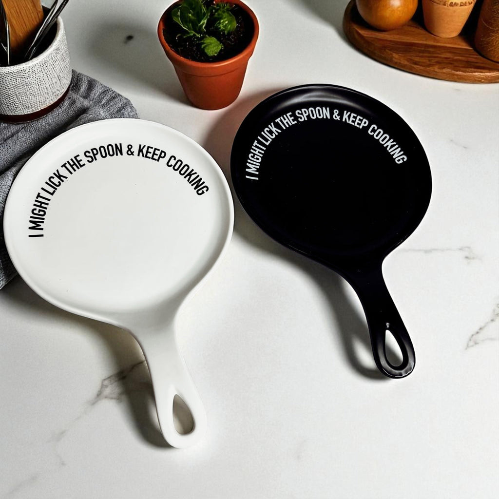 Lick the Spoon & Cook Porcelain Spoon Rest