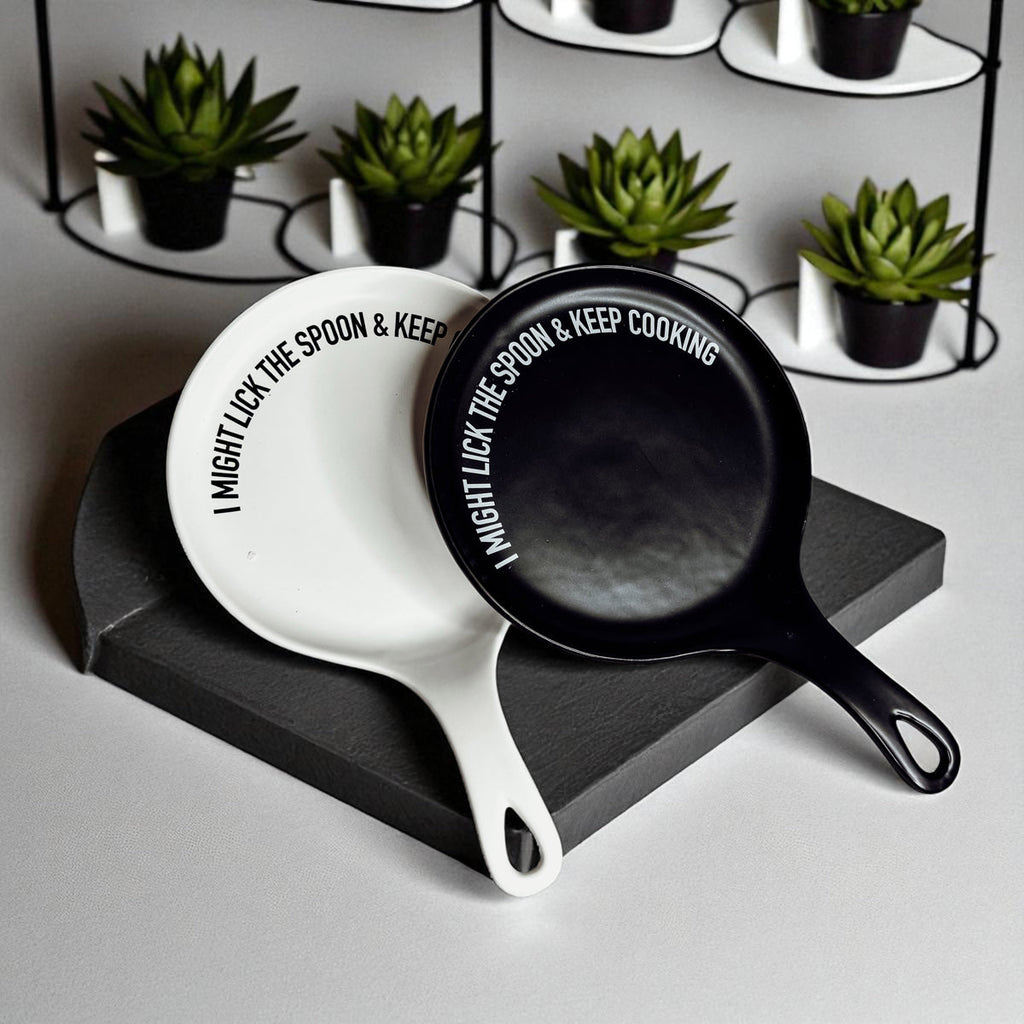 Lick the Spoon & Cook Porcelain Spoon Rest