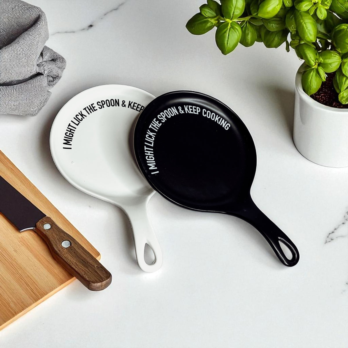 Lick the Spoon & Cook Porcelain Spoon Rest