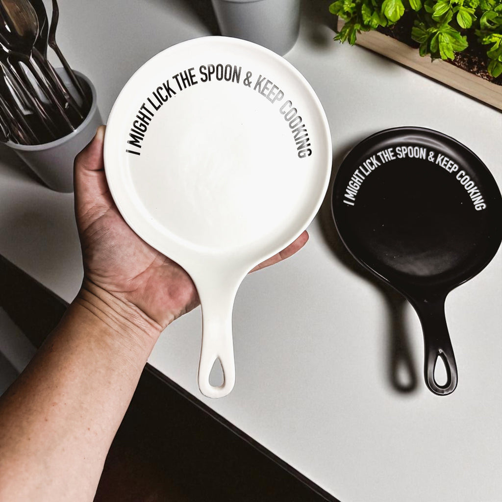 Lick the Spoon & Cook Porcelain Spoon Rest