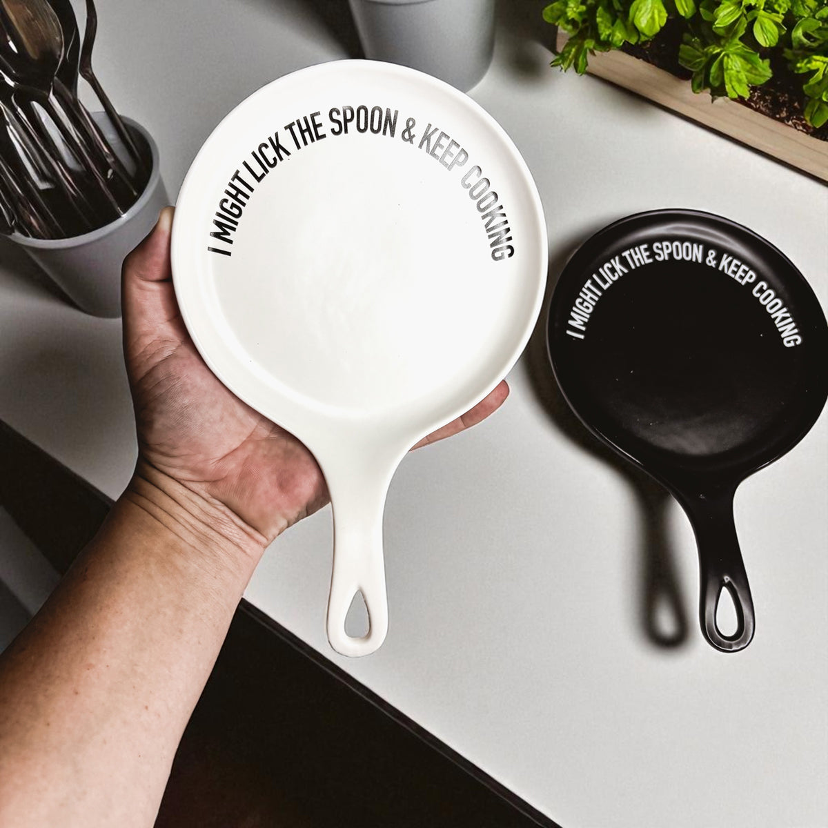 Lick the Spoon & Cook Porcelain Spoon Rest