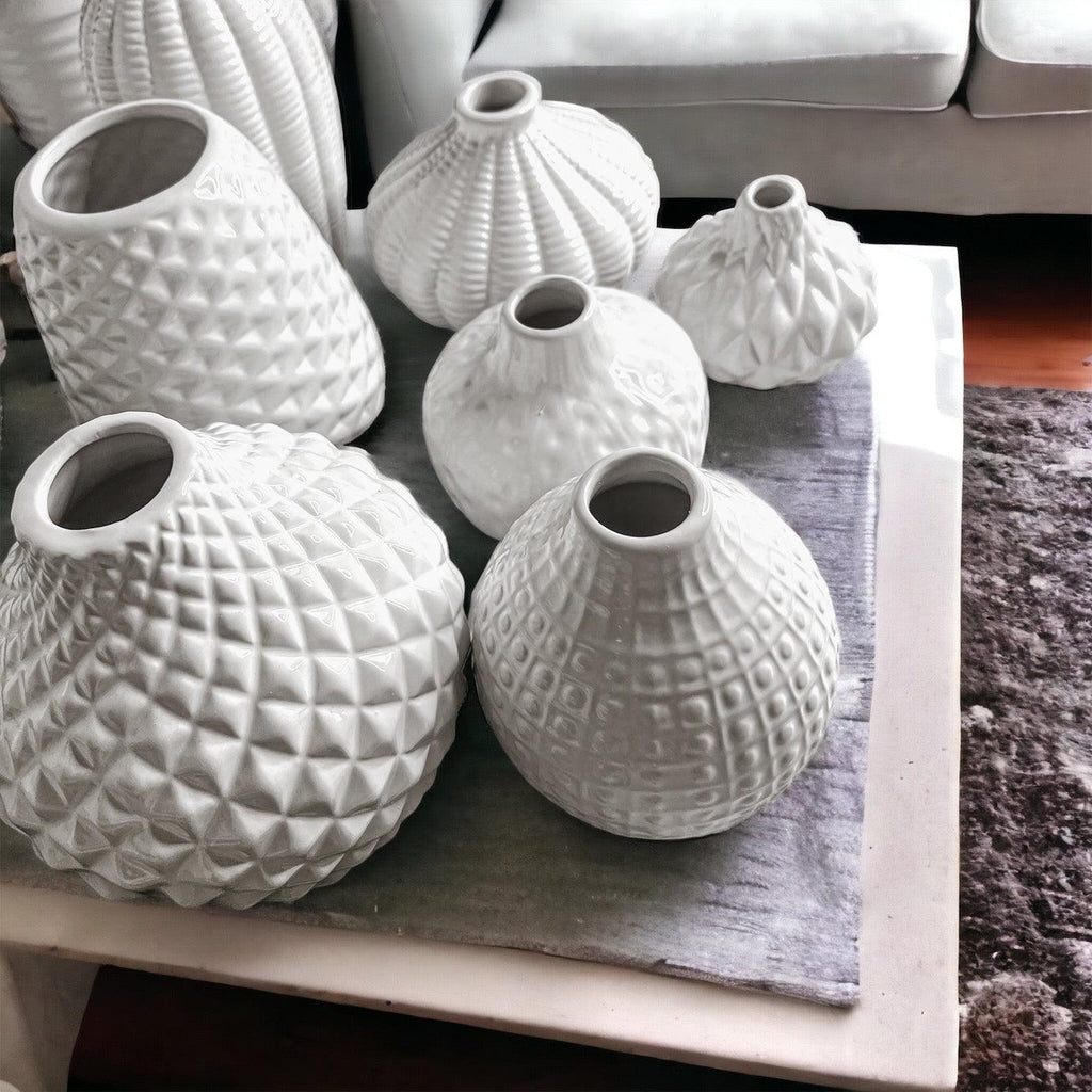Whitney White Ceramic Vases