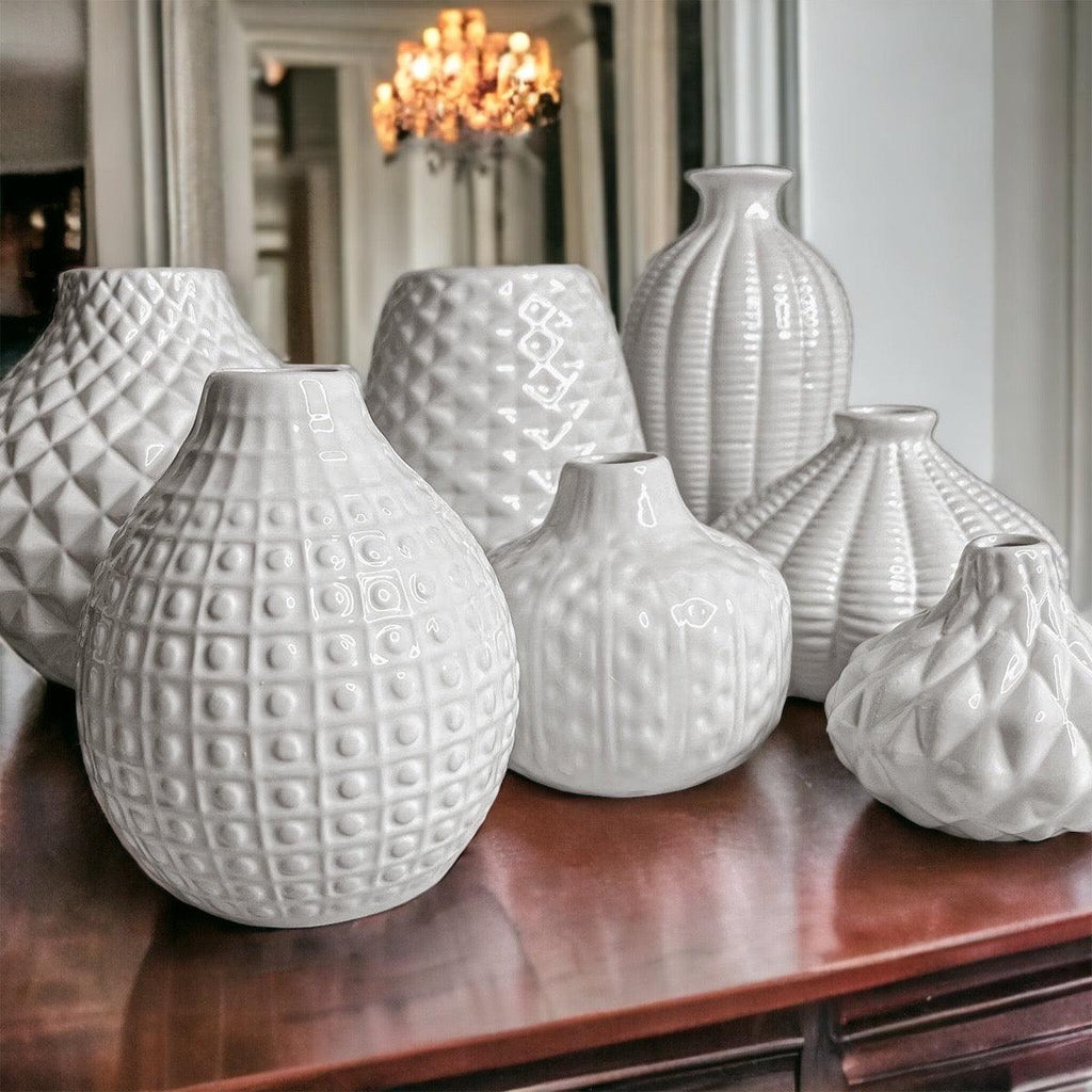 Whitney White Ceramic Vases