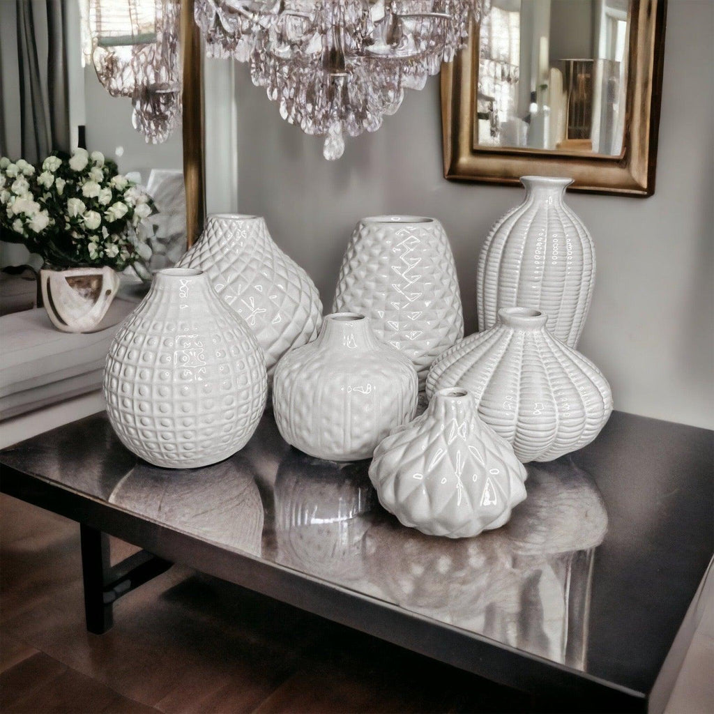 Whitney White Ceramic Vases