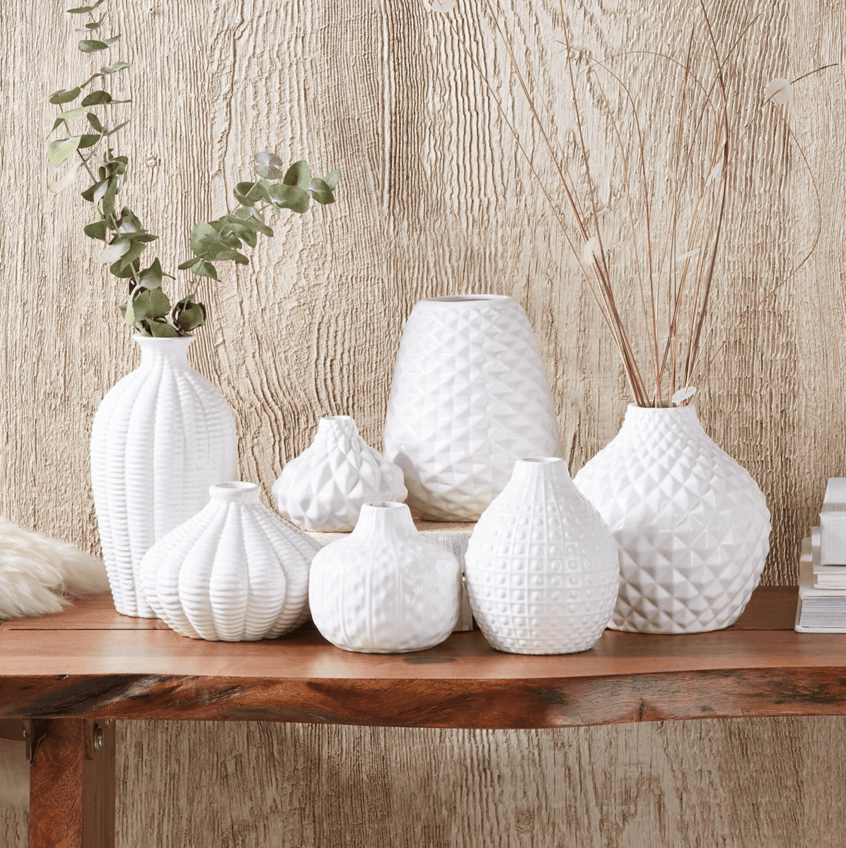 Whitney White Ceramic Vases