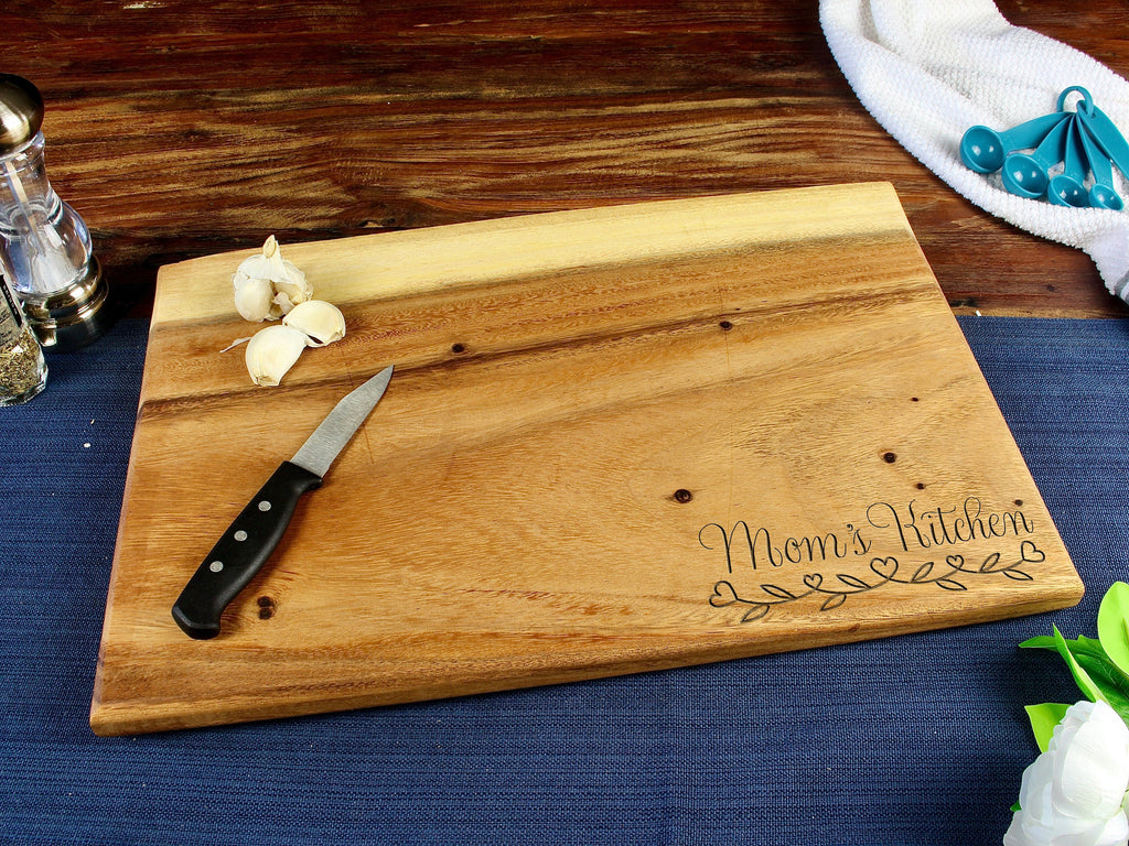 Personalized Large Live Edge Walnut Cutting Board