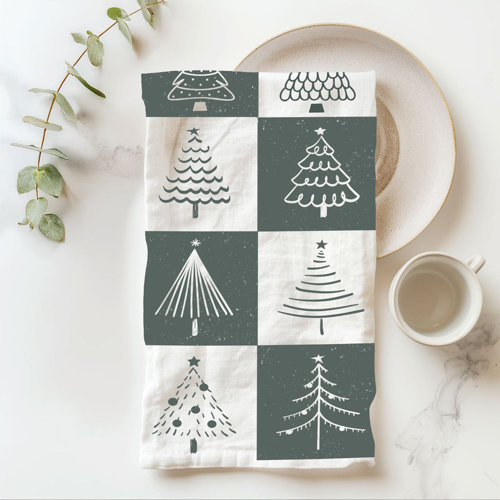 Christmas Flour Sack Kitchen Towel — Choice of Holiday Design