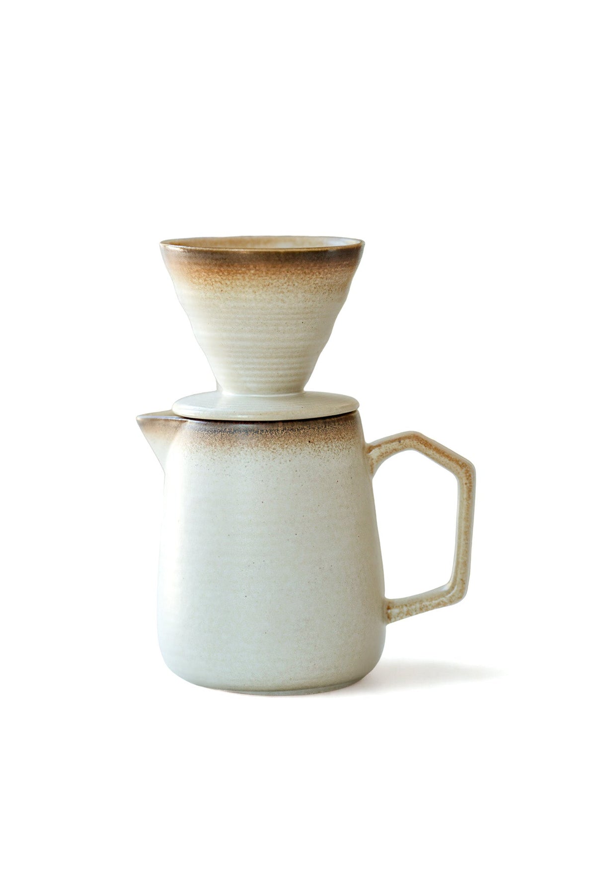 Earthy Stoneware Pour-Over Coffee Set