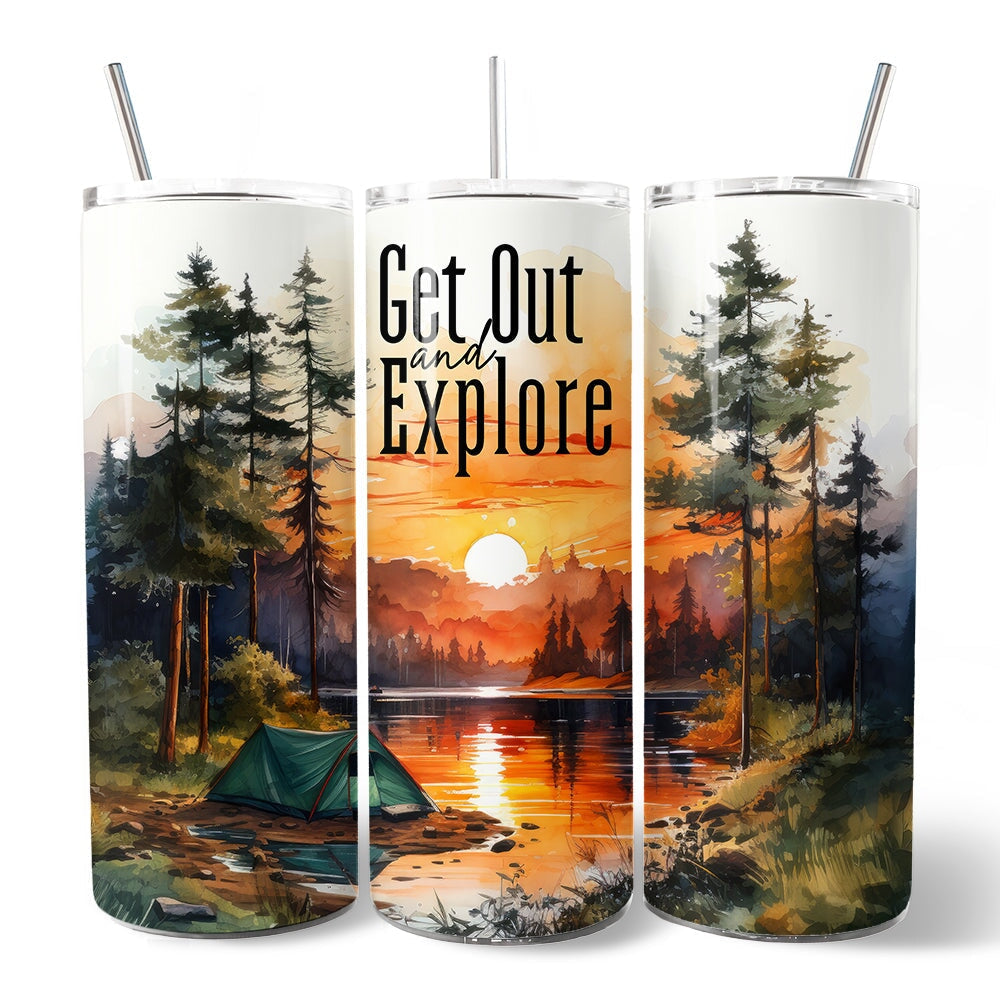 Get Out & Explore Personalized 20 oz Tumbler