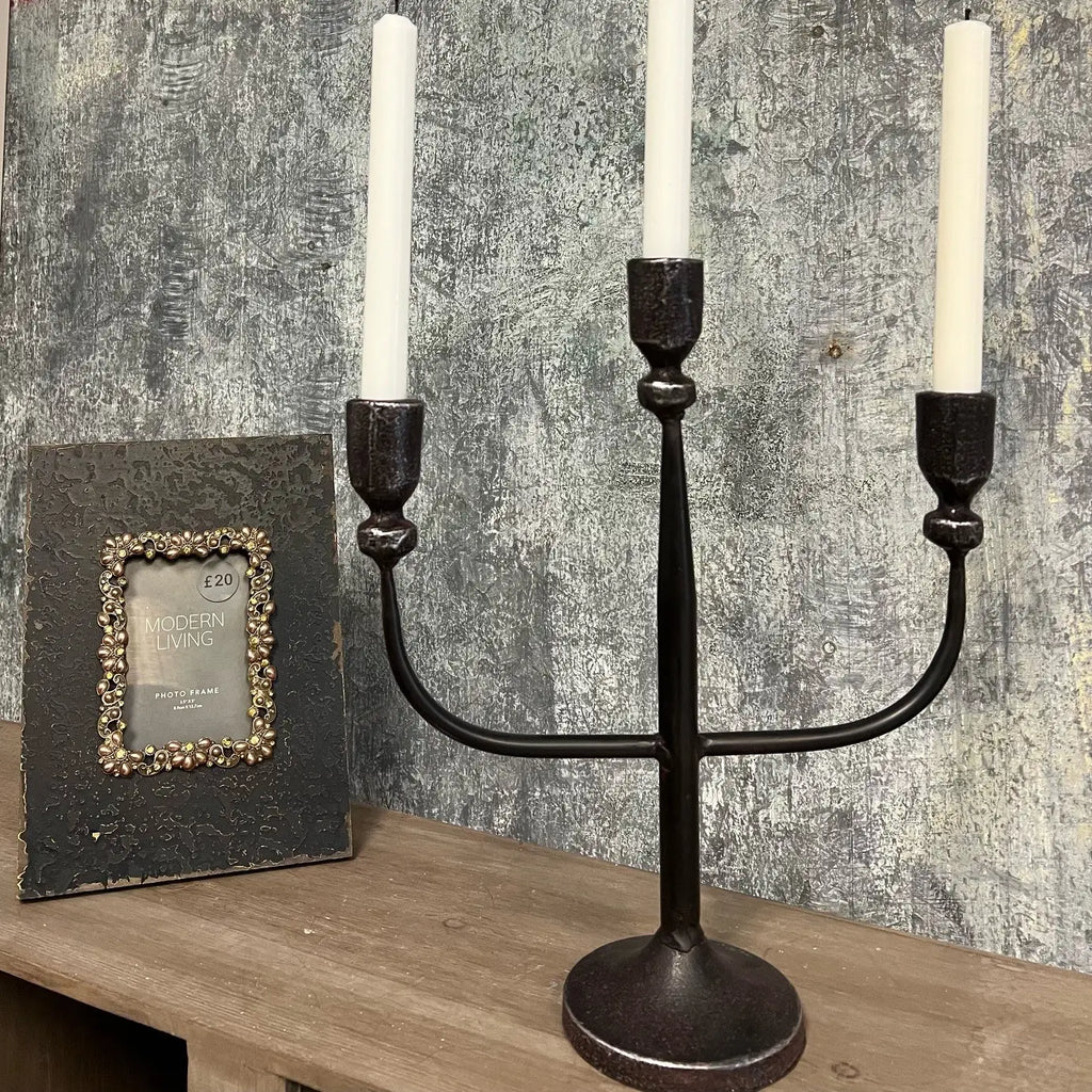 Vintage-Style Three-Candle Candelabra