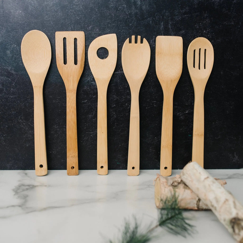 Family Quote Bamboo Utensil Holder