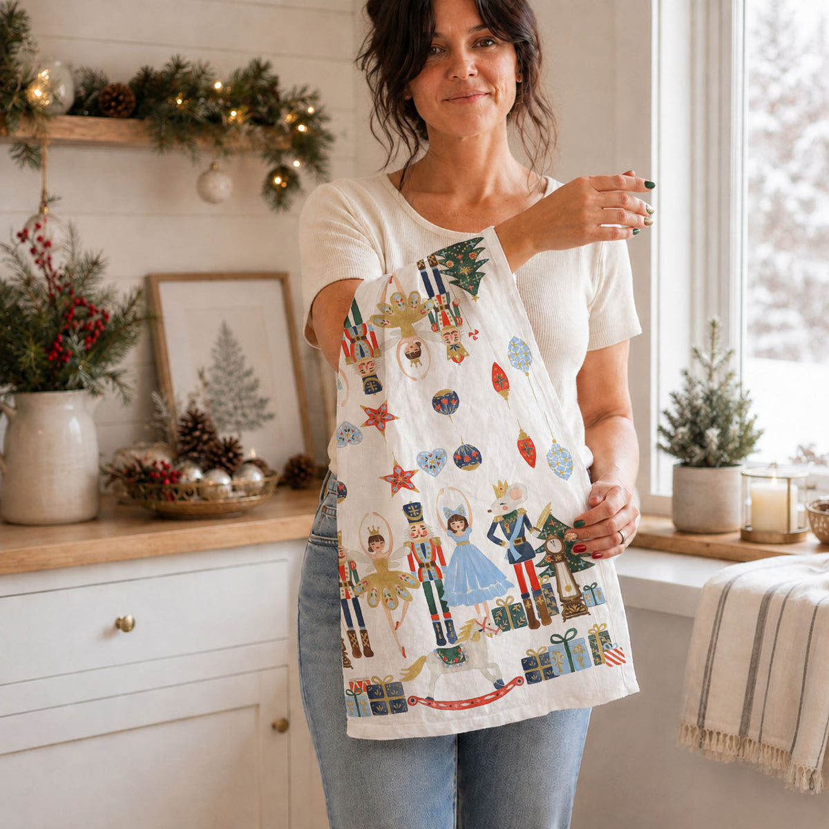 Nutcracker Blues Christmas Kitchen Towel
