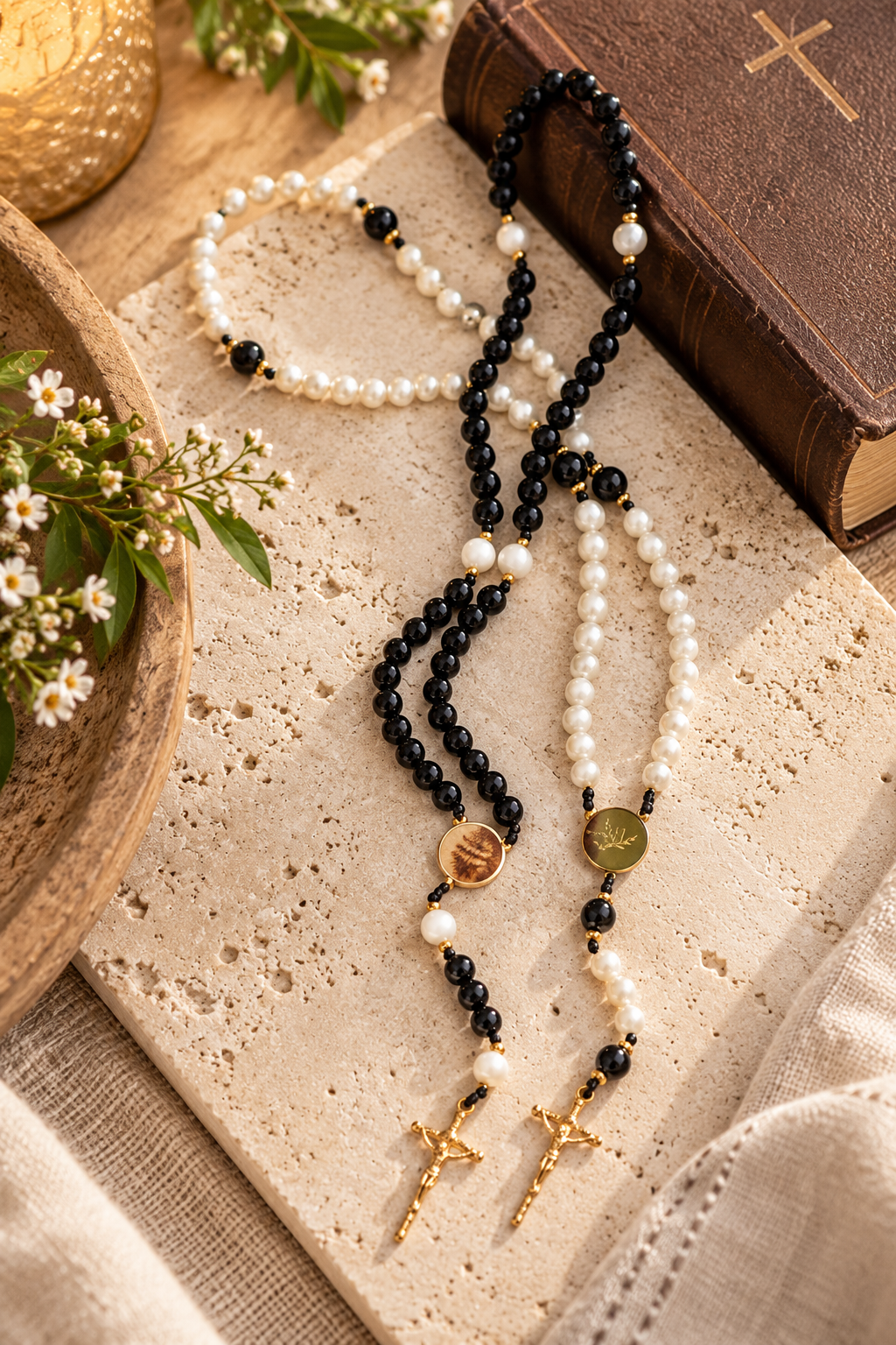 Preorder | Bride & Groom Rosary Set – Catholic Wedding Keepsake