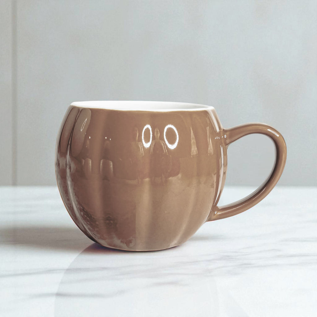 Pumpkin-Shaped Ceramic Mug — 16.8 oz