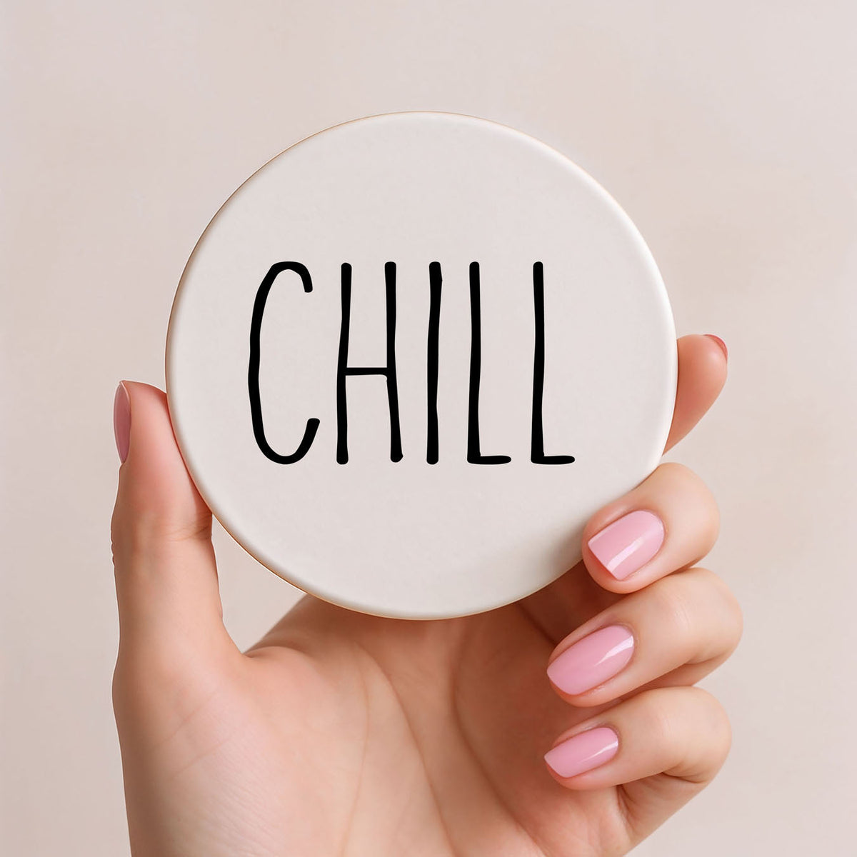 Minimalist Word Ceramic Coasters