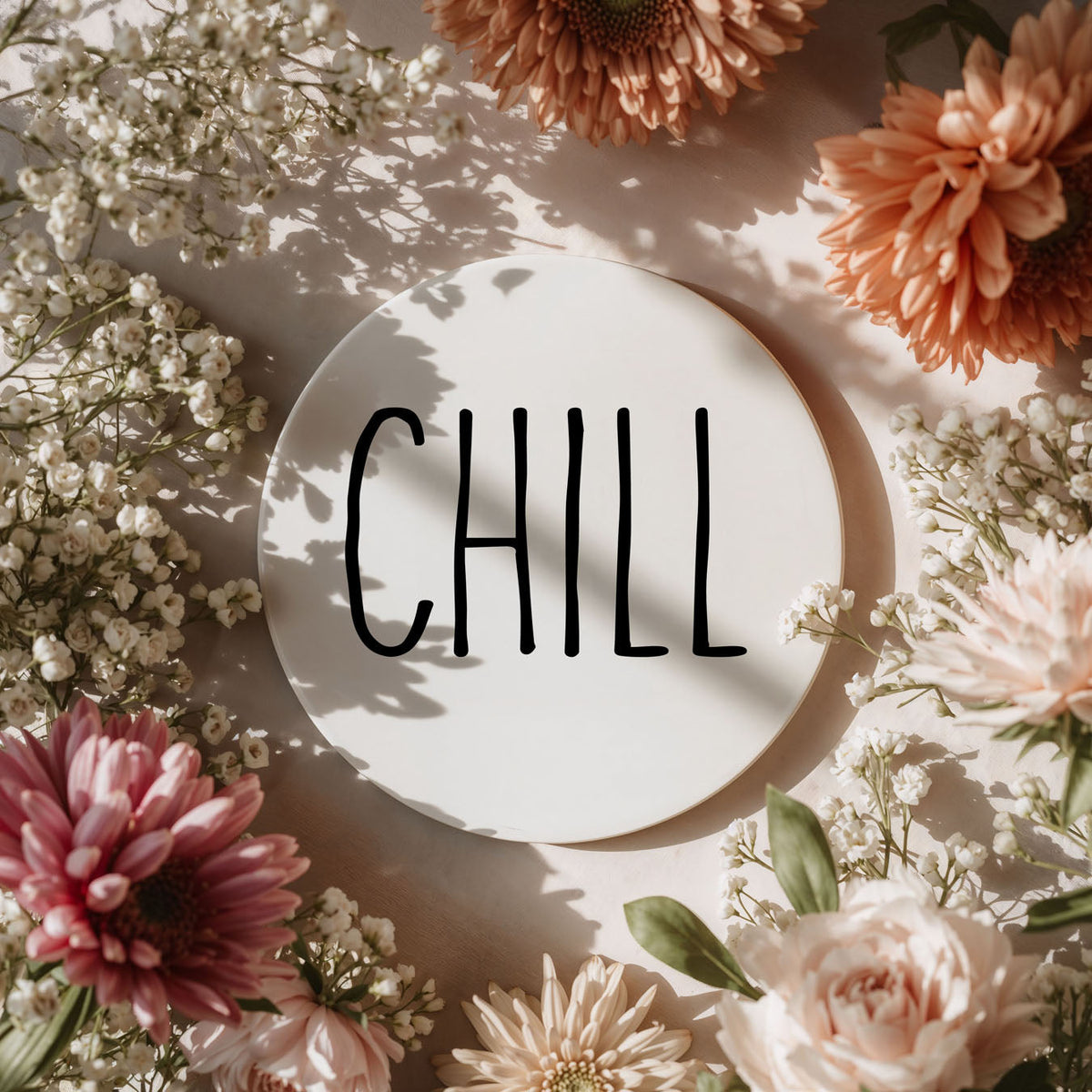 Minimalist Word Ceramic Coasters