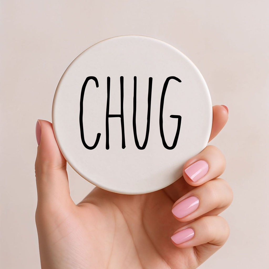 Minimalist Word Ceramic Coasters