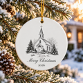 Personalized Church Christmas Ornament — Luke 2:11 & Custom Year