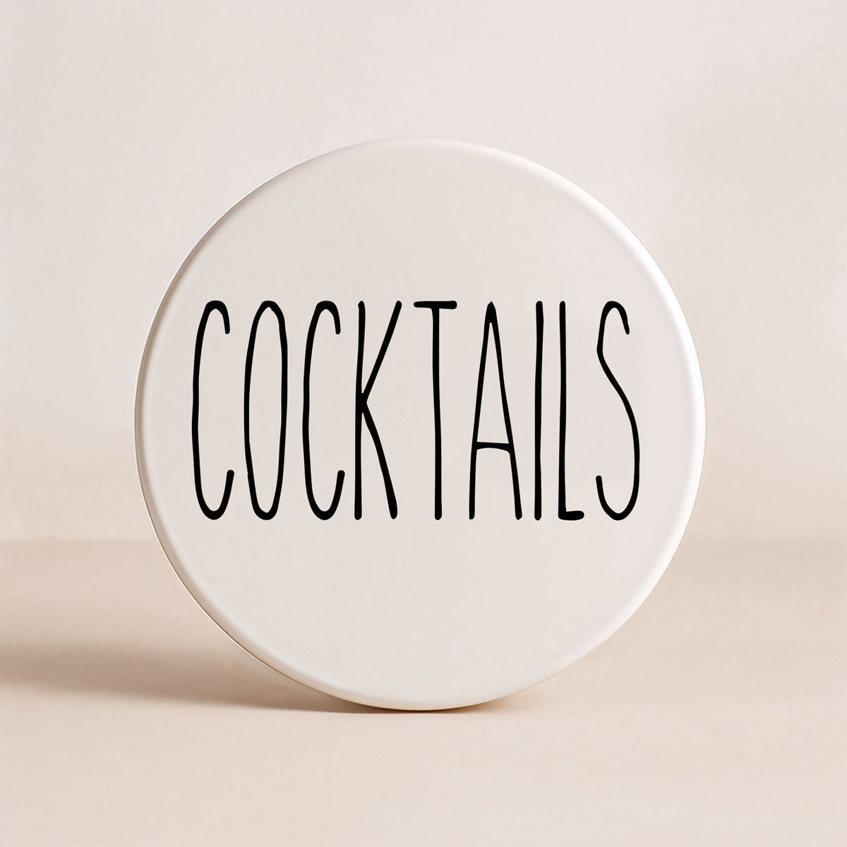 Minimalist Word Ceramic Coasters