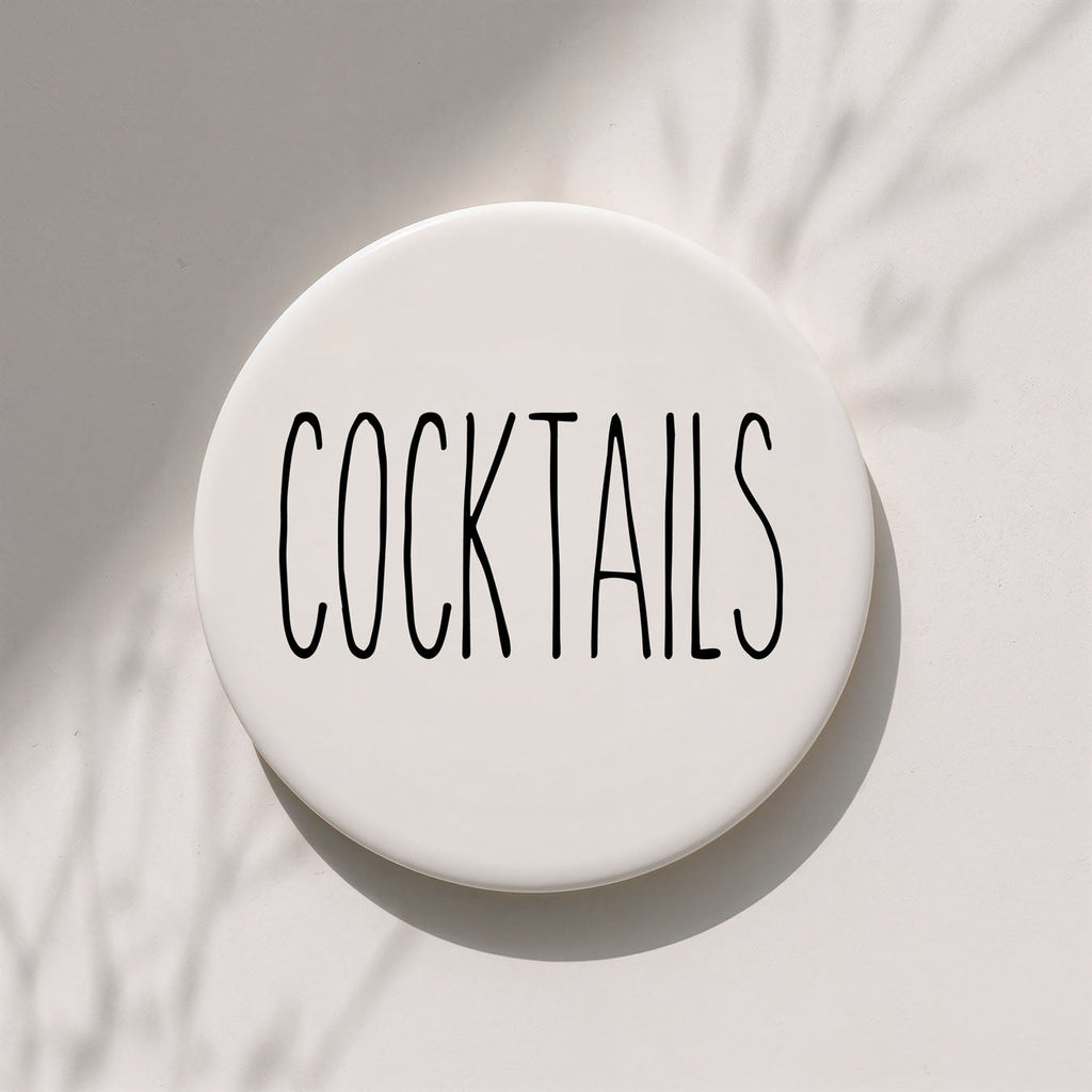 Minimalist Word Ceramic Coasters