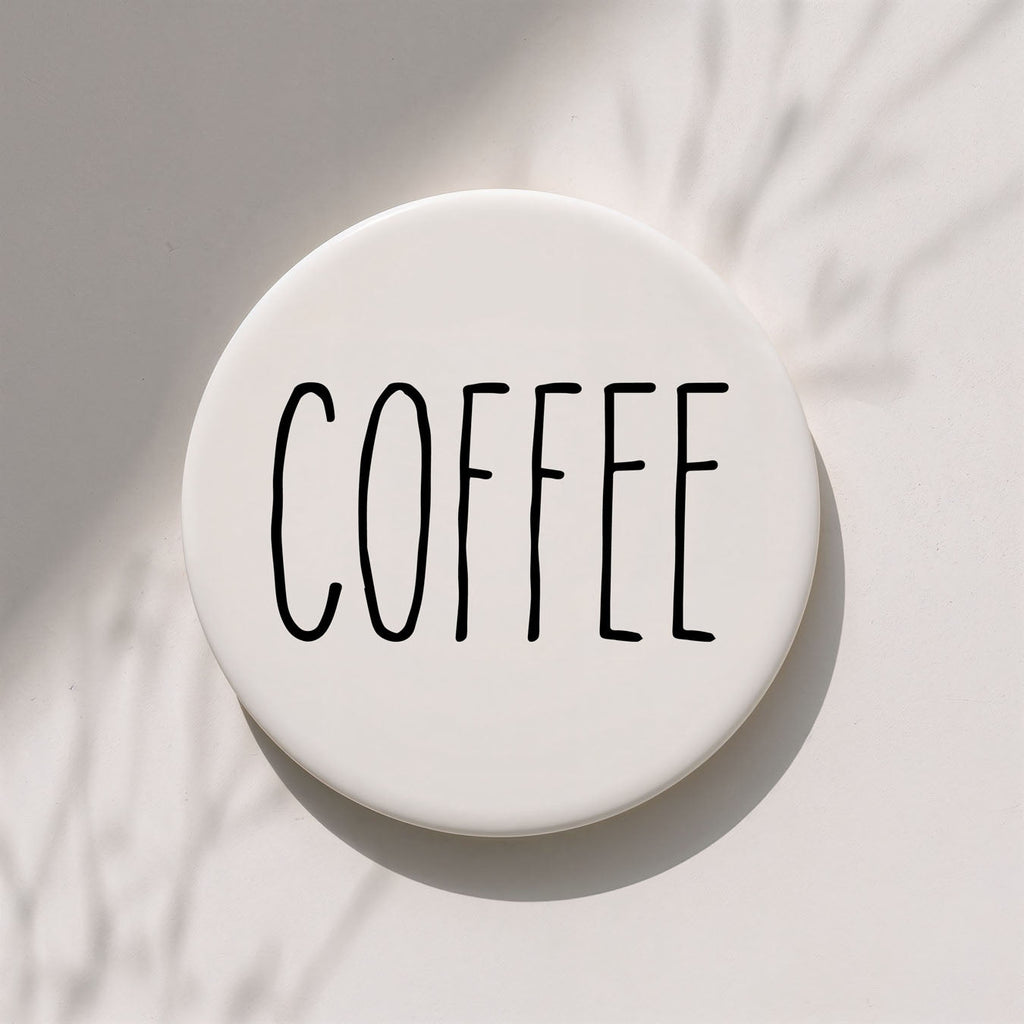 Minimalist Word Ceramic Coasters
