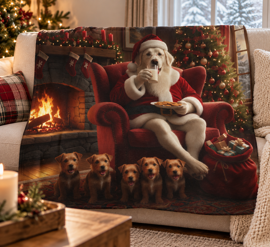 Milk and Cookies with Santa Blanket