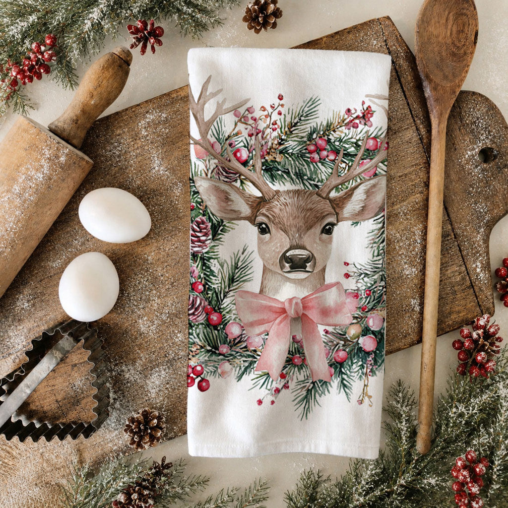 Flour Sack Christmas Kitchen Towel – Classic Holiday Designs