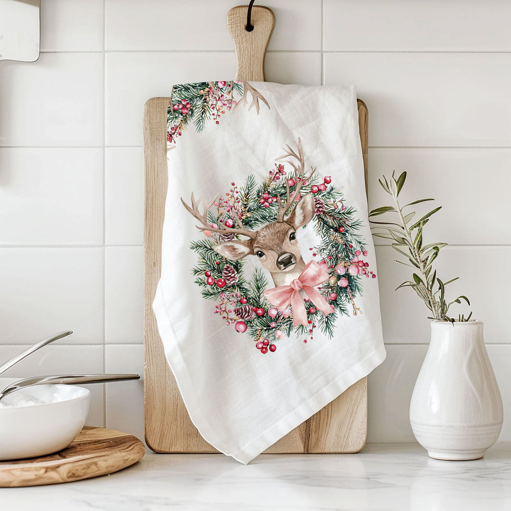 Flour Sack Christmas Kitchen Towel – Classic Holiday Designs
