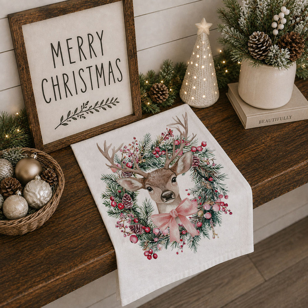 Flour Sack Christmas Kitchen Towel – Classic Holiday Designs