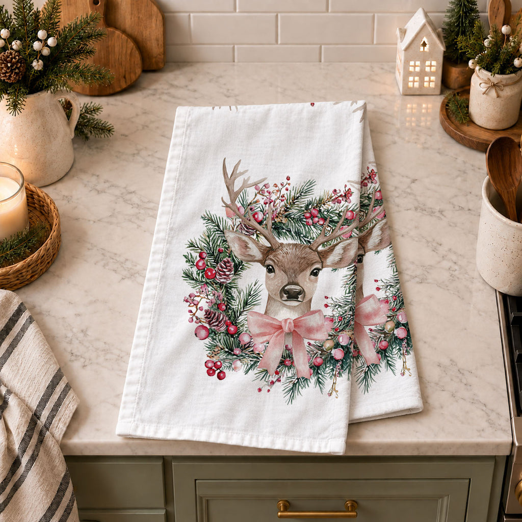 Flour Sack Christmas Kitchen Towel – Classic Holiday Designs