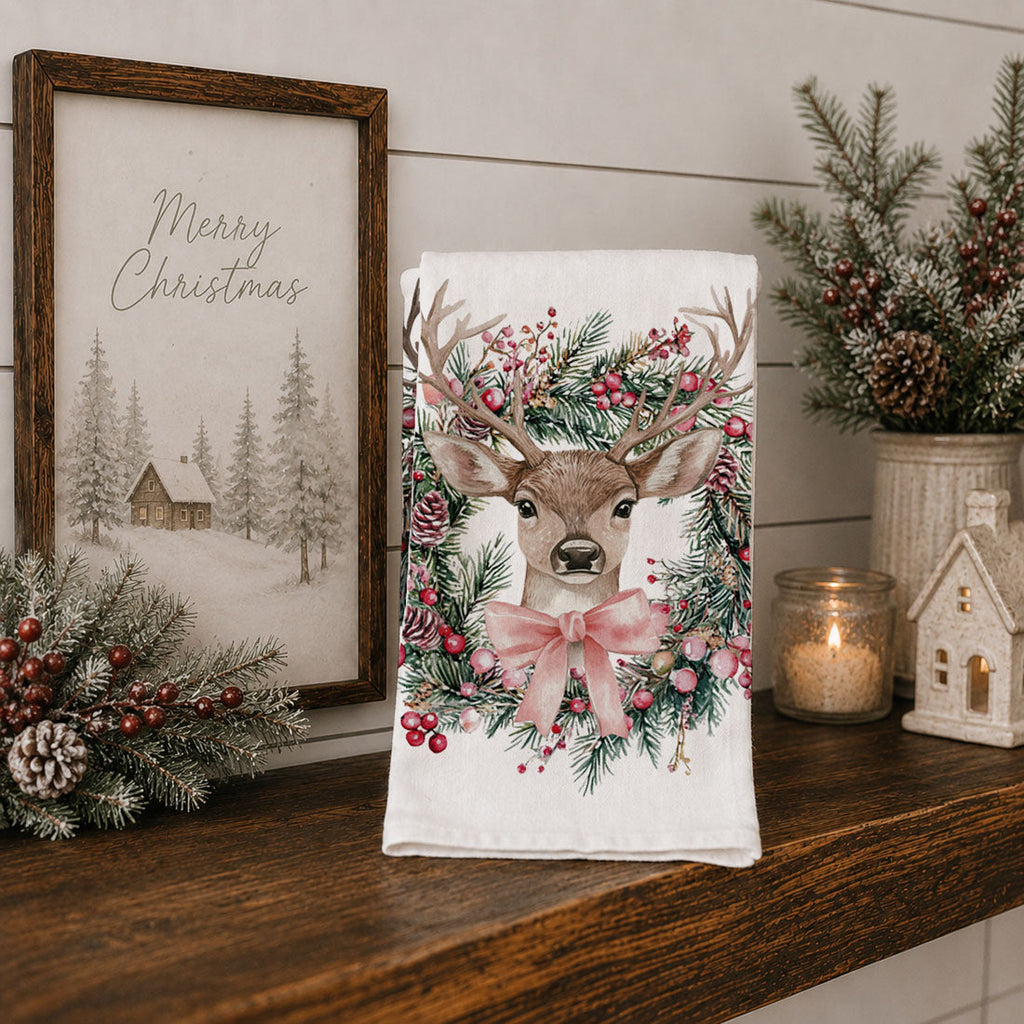 Flour Sack Christmas Kitchen Towel – Classic Holiday Designs