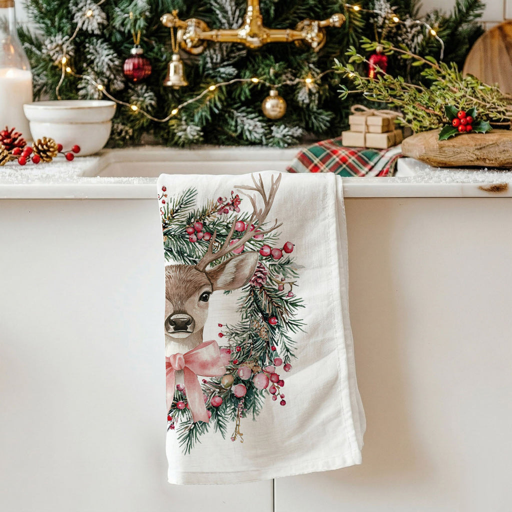 Flour Sack Christmas Kitchen Towel – Classic Holiday Designs