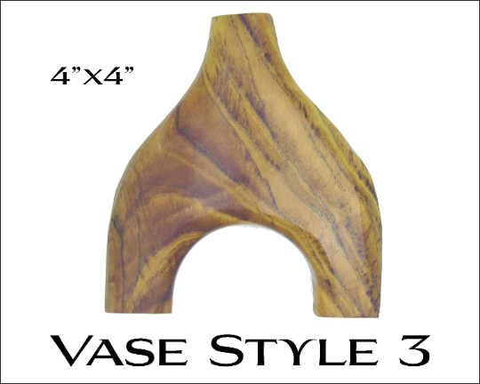 Hand-Carved Wood Bud Vases — Set of 4