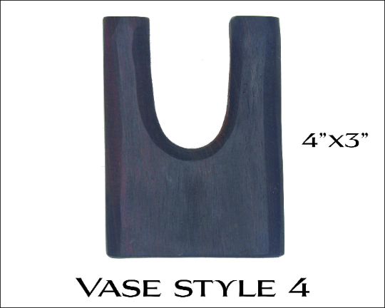 Hand-Carved Wood Bud Vases — Set of 4