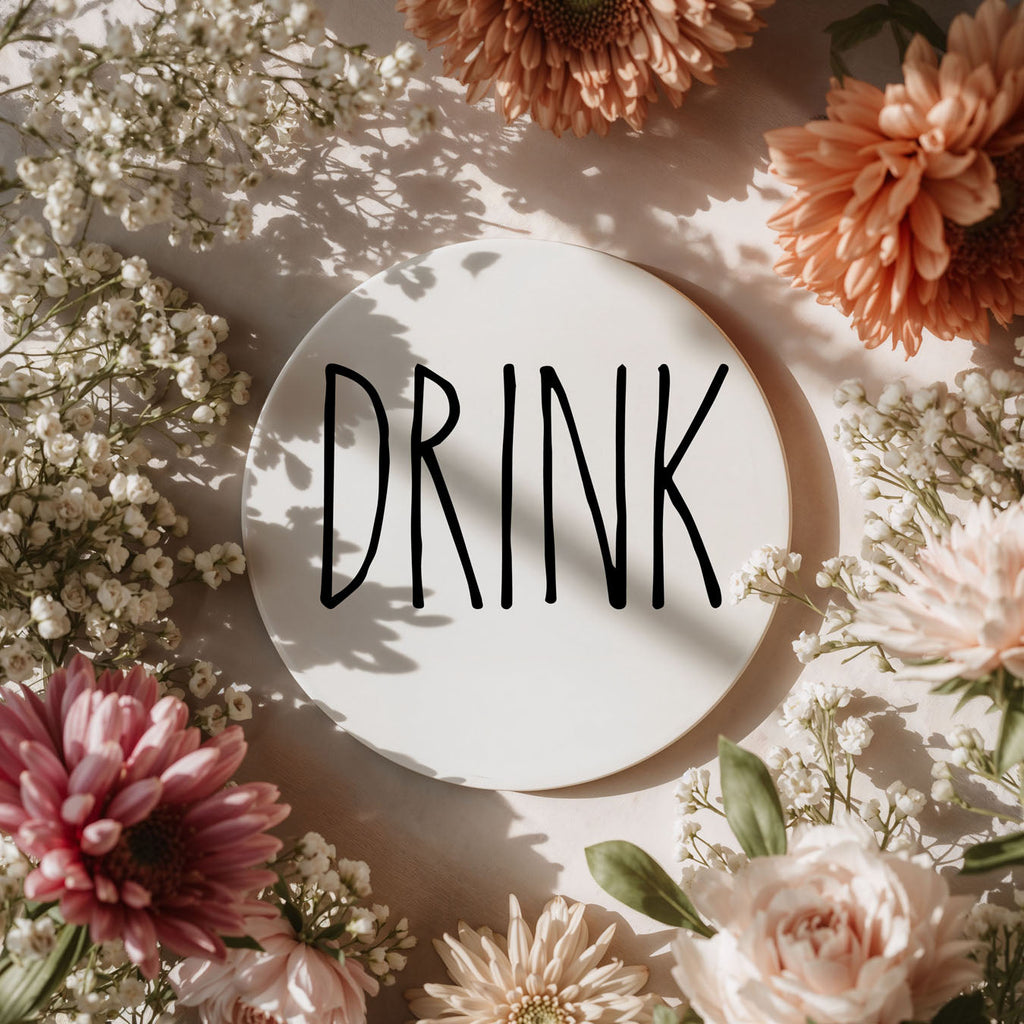 Minimalist Word Ceramic Coasters